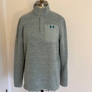 Under Armour Men’s Specialist Teal Fleece Henley 2.0 Size Large